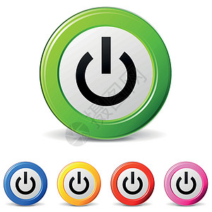 启动图标电脑电子粉色橙子网站圆形按钮网络绿色钥匙背景图片