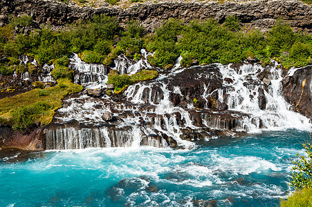 汉弗萨蓝色荒野岩石冰川运动石头溪流火山力量流动图片