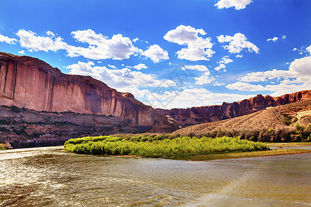 科罗拉多州立公园 Moab Utah岩石台面砂岩峡谷旅行悬崖沙漠崎岖地质学公园图片