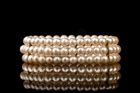 珍珠手镯礼物宝石宝藏白色黑色珠宝奢华魅力象牙细绳图片
