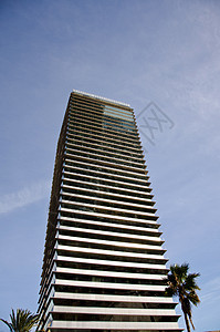 现代建筑蓝色天空气势摩天大楼背景图片