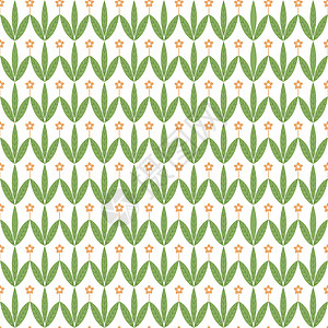 无缝花纹装饰绿色美丽圆形黄色白色材料织物叶子风格图片