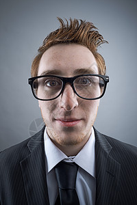 螺纹肖像男士上班族西装极客眼镜人士经理男性影棚商务图片