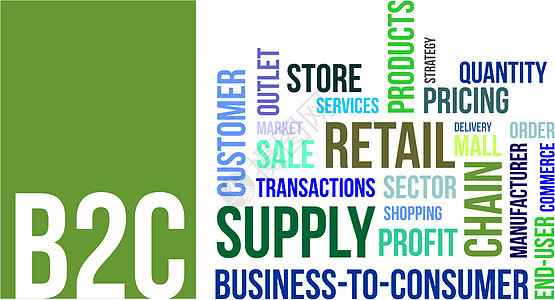 单词云  b2c出口购物产品销售服务用户营销店铺消费者送货图片