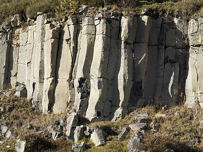 在奥雷山的古老巴萨尔采石场地标陷阱灰石露天岩石石头地质自然保护区构造编队图片