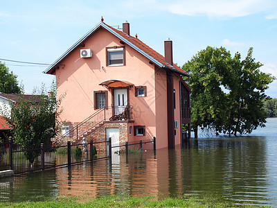 洪水洪涝建筑学财产市场蓝色窗户入口建筑房子木头车库图片