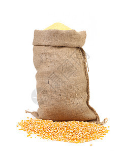 有玉米和面粉的垃圾袋粮食种子解雇稀饭烹饪食物营养饲料节食图片