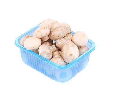 蓝盒子里的香蘑菇水平美食食物蔬菜工作室白色营养图片