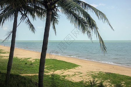 中国海南岛热带沿海景点的中国海南岛国际沙滩旅行背景图片