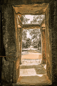 柬埔寨暹粒的和Angkor Wat高棉建筑群上帝文化岩石蓝色旅行雕塑建筑废墟纪念碑收获图片