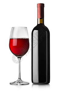 玻璃和黑酒杯红酒背景图片