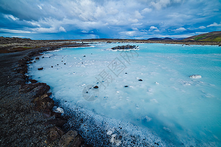 蓝环礁地热浴愈合观光作用水分风景蓝色温泉活动火山娱乐图片