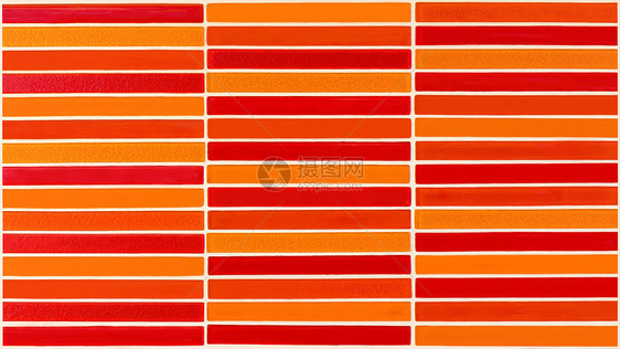 红色和橙色陶瓷墙图片