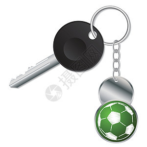 带有金属足球球键主控者的黑色密钥图片