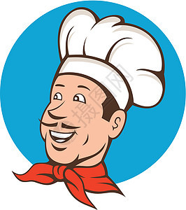 厨师烧烤微笑卡通图片