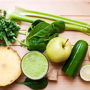 健康绿色脱毒汁奶昔活力饮食柠檬木头黄瓜营养玻璃薄荷桌子图片