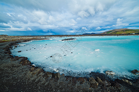 蓝环礁地热浴愈合吸引力温泉火山温水蒸汽娱乐旅行乳白色活动图片