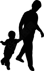 母亲和婴儿男孩走路的双光向矢量男生黑色家庭插图妈妈父母母性身体孩子帮助图片