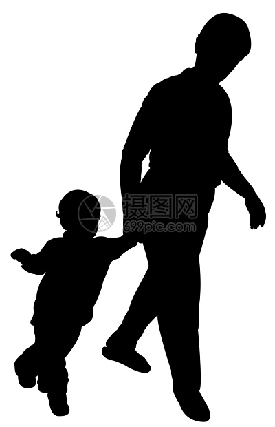 母亲和婴儿男孩走路的双光向矢量妈妈帮助身体母性孩子男生家庭插图黑色父母图片