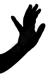 双光影矢量帮助白色黑色男人拇指女性棕榈插图手指孩子图片