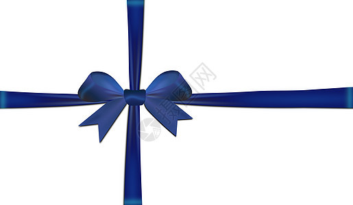 丝带与蓝弓相隔而过插图纪念日周年令牌艺术设计销售贺卡蓝色条纹图片