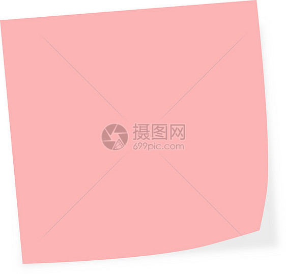 白色背景上的粉色笔记图片