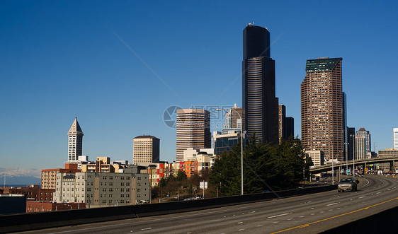 州际5号公路穿越下城西雅图天线中继器图片