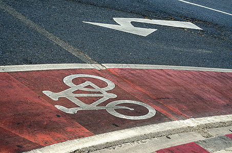 自行车巷标志城市沥青都市运输方式街道白色风光单车圆圈图片