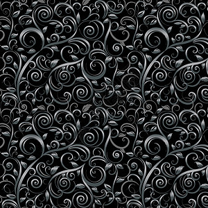 Florol 抽象背景 无缝正方形纹理艺术黑色装饰品风格马赛克灰色白色装饰图片