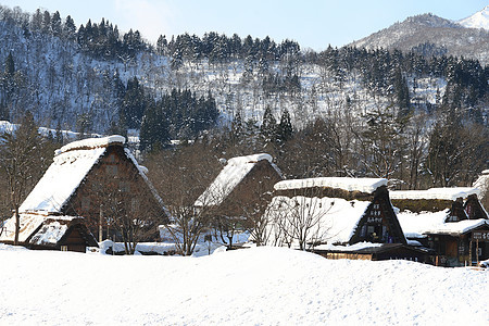 白川去村小屋建筑学住宅农场白川瀑布房子合掌建筑遗产世界遗产图片