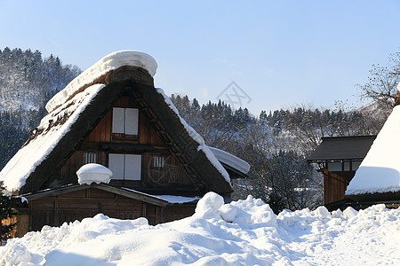 白川去村小屋农场建筑房子茅草建筑学住宅合掌地标遗产运河图片