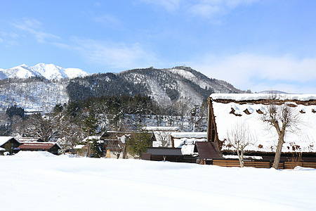 日本吉福白川戈农场房子小屋世界遗产茅草村庄地标历史白川住宅图片