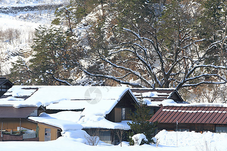 日本吉福白川戈瀑布建筑住宅合掌建筑学房子运河遗产地标农场图片