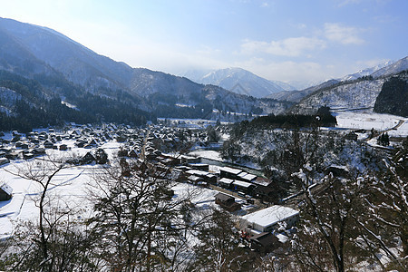 日本白川地村的景点白川住宅历史农场地标遗产房子建筑学世界建筑图片