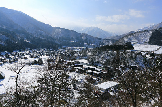 日本白川地村的景点白川住宅历史农场地标遗产房子建筑学世界建筑图片