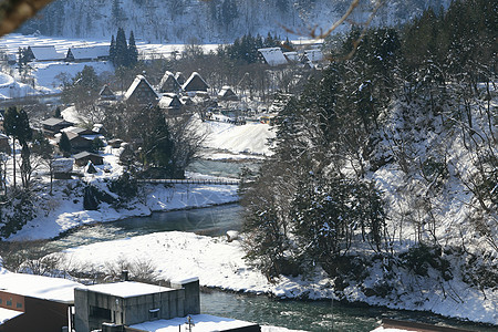 日本白川地村的景点建筑学世界建筑村庄白川住宅房子合掌遗产小屋高清图片下载正版图片322018235摄图网