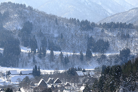 日本白川地村的景点建筑学世界建筑村庄白川住宅房子合掌遗产小屋图片