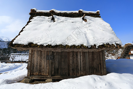 白川去村小屋遗产地标房子村庄建筑学茅草运河住宅农场合掌图片