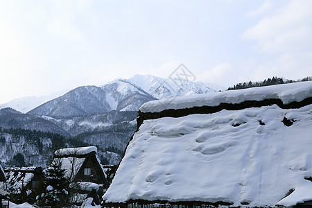 白川去村小屋建筑合掌住宅建筑学历史白川瀑布房子茅草遗产图片