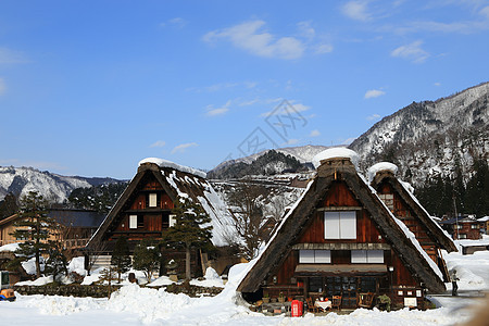 白川去村小屋世界遗产历史村庄遗产合掌茅草建筑学运河房子瀑布图片