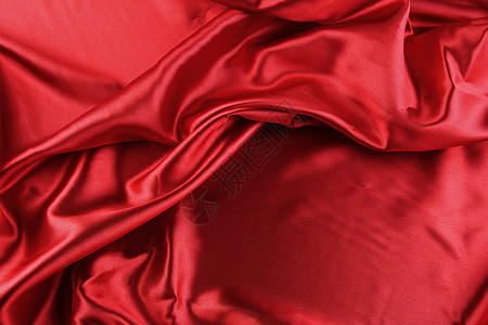 丝绸褶皱波纹涟漪纺织品奢华宏观床单材料布料红色图片
