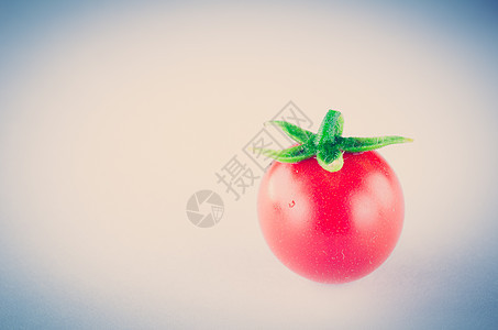 白色背景的番茄宏观植物红色营养水果蔬菜绿色图片