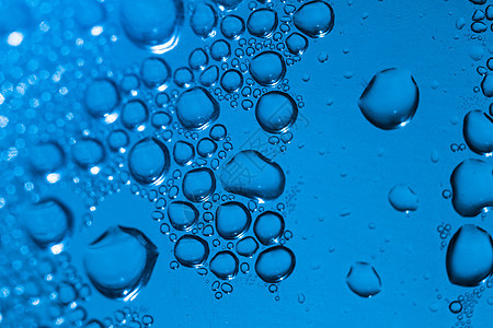 正在刷新蓝色水底背景 showDOF淬火水滴玻璃雨滴雨水宏观塑料飞沫瓶子气泡图片