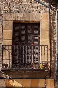 旧窗口建筑快门玻璃房子花朵小屋窗户木头墙纸古董图片