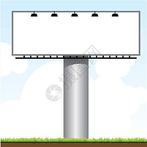 户外广告牌控制板天空空白城市街道商业宣传横幅广告插图背景图片