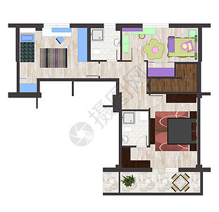 家庭用地规划房子草图内饰地面组织房间项目奢华建筑图纸图片
