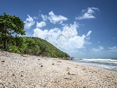 澳大利亚昆士兰海滩海岸假期风景天空蓝色海滩天堂旅行鹅卵石海景图片