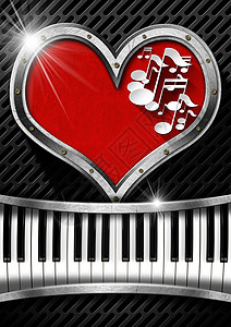 我爱音乐名片歌曲动机岩石天鹅绒舷窗曲线艺术心形钢琴图片