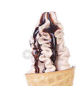 带溪流的巧克力冰淇淋图片