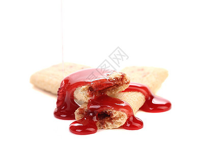 饼干结构中的红糖浆流背景图片